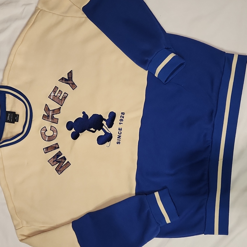 Disney Mickey Mouse Panel Crewneck Sweatshirt Sz Sm